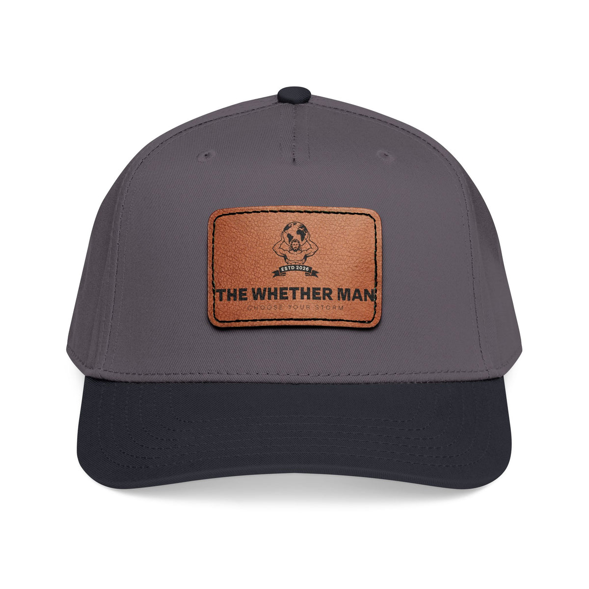 Mid Profile Baseball Cap with Leather Patch