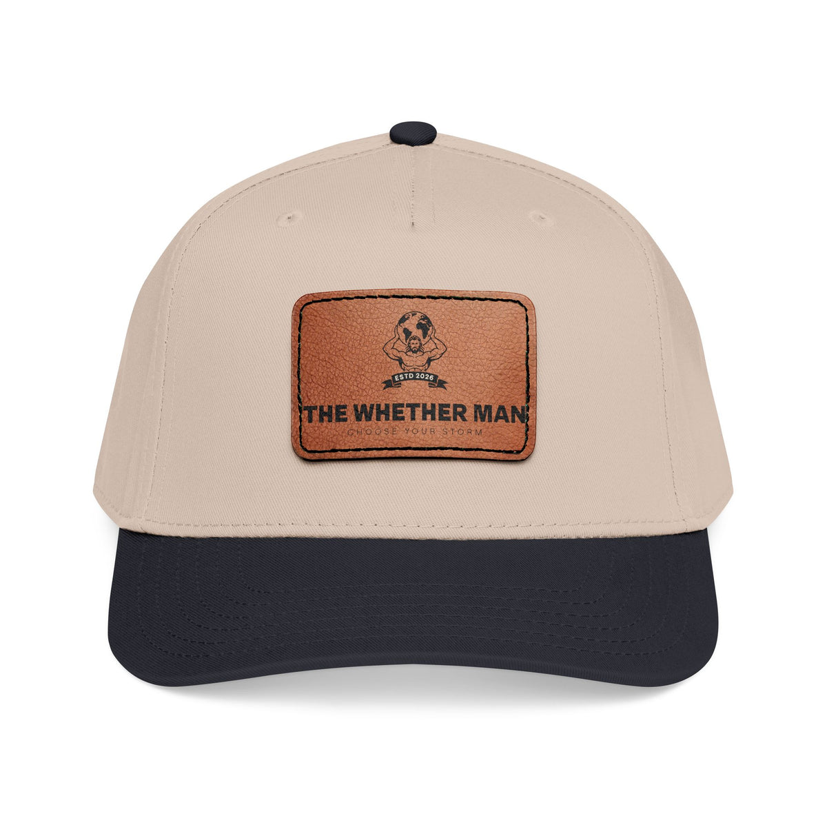 Mid Profile Baseball Cap with Leather Patch