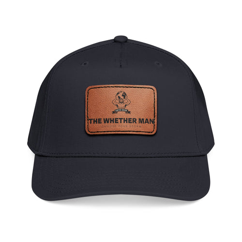 Mid Profile Baseball Cap with Leather Patch