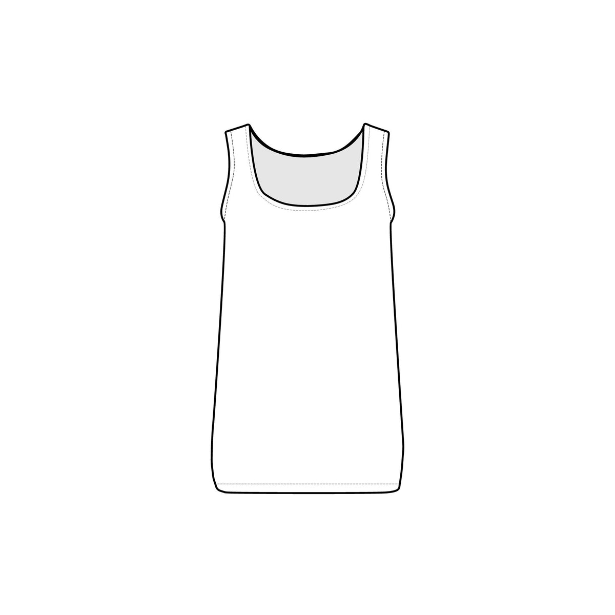 Women’s Rib Tank Top — Minimal Tiny Text Graphic, Cozy Casual Layering