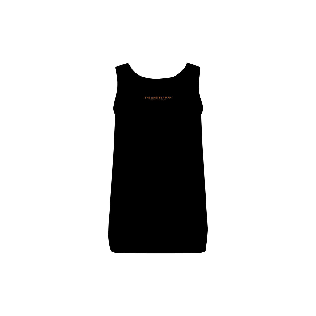 Women’s Rib Tank Top — Minimal Tiny Text Graphic, Cozy Casual Layering