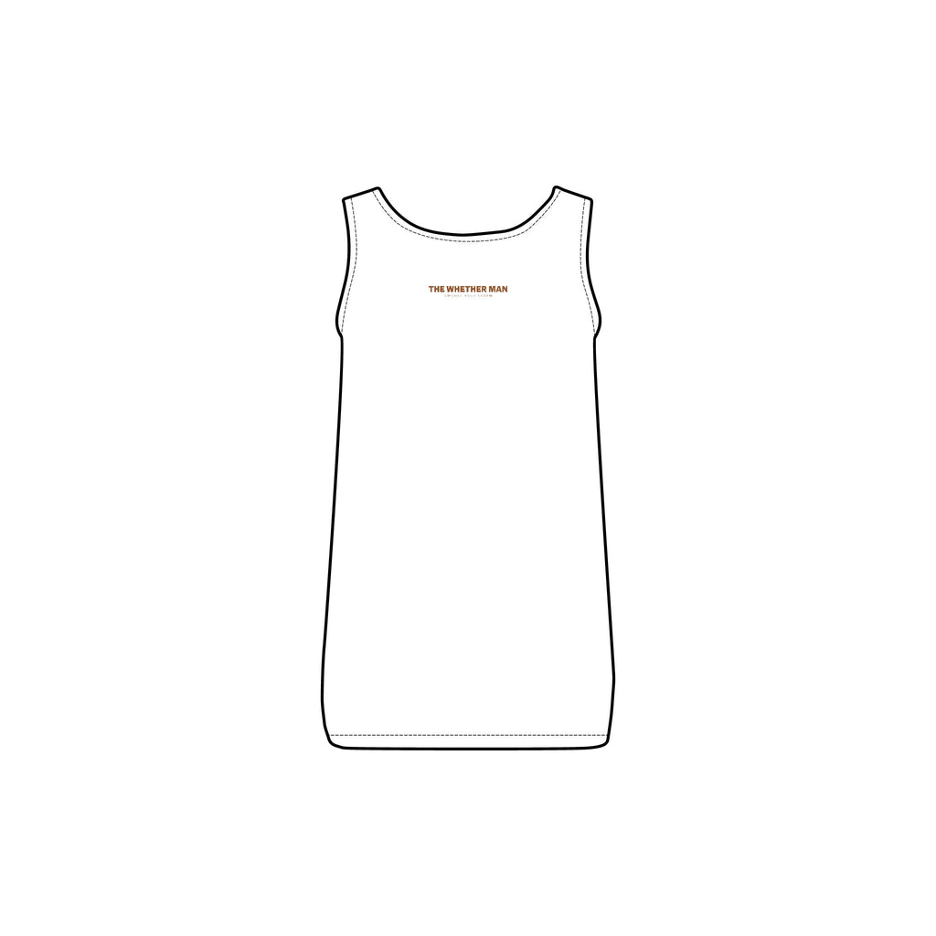 Women’s Rib Tank Top — Minimal Tiny Text Graphic, Cozy Casual Layering