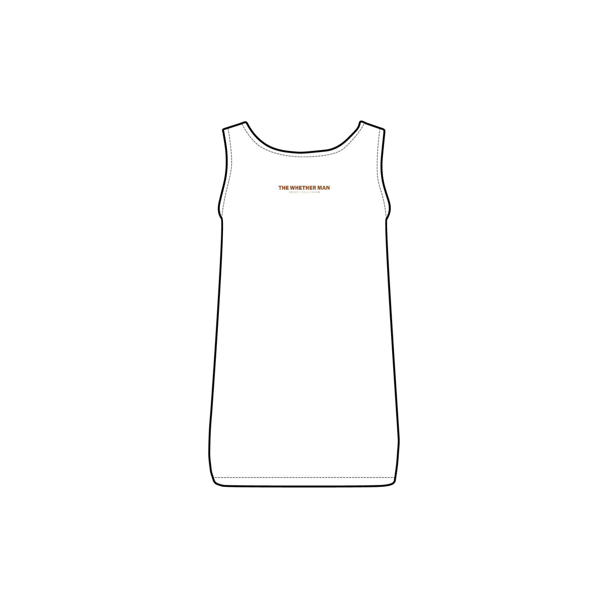 Women’s Rib Tank Top — Minimal Tiny Text Graphic, Cozy Casual Layering